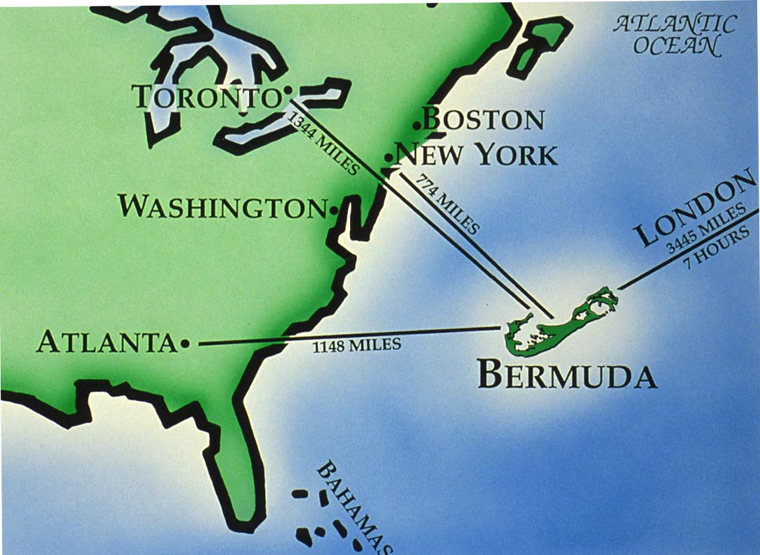 Bermudes distance carte